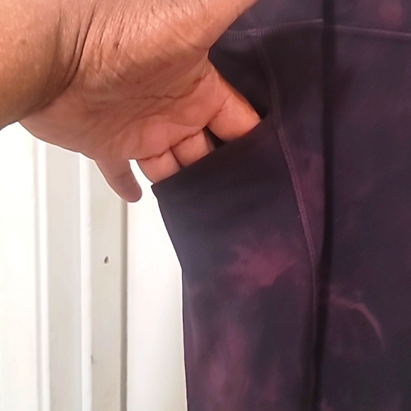 LULULEMON YOGA ALIGH HIGH RISE DIAMOND DYE CASSIS PLUS SIZEBLACK NULU PANTS SZ20 - Picture 6 of 10